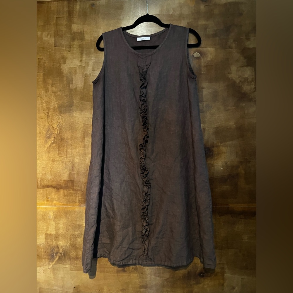 Bryn Walker linen ruffle dress